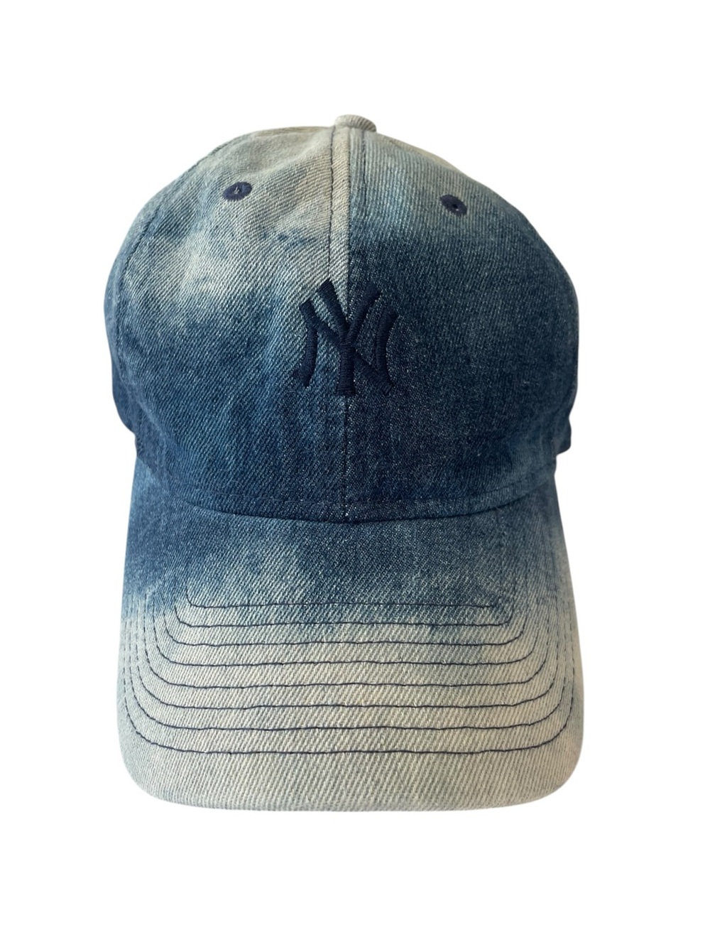 New Era MLB New York Yankees Embo Denim Line Ball Cap Baseball Hat Indigo Acid